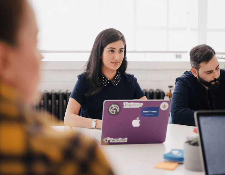 Team collaborating in a workshop